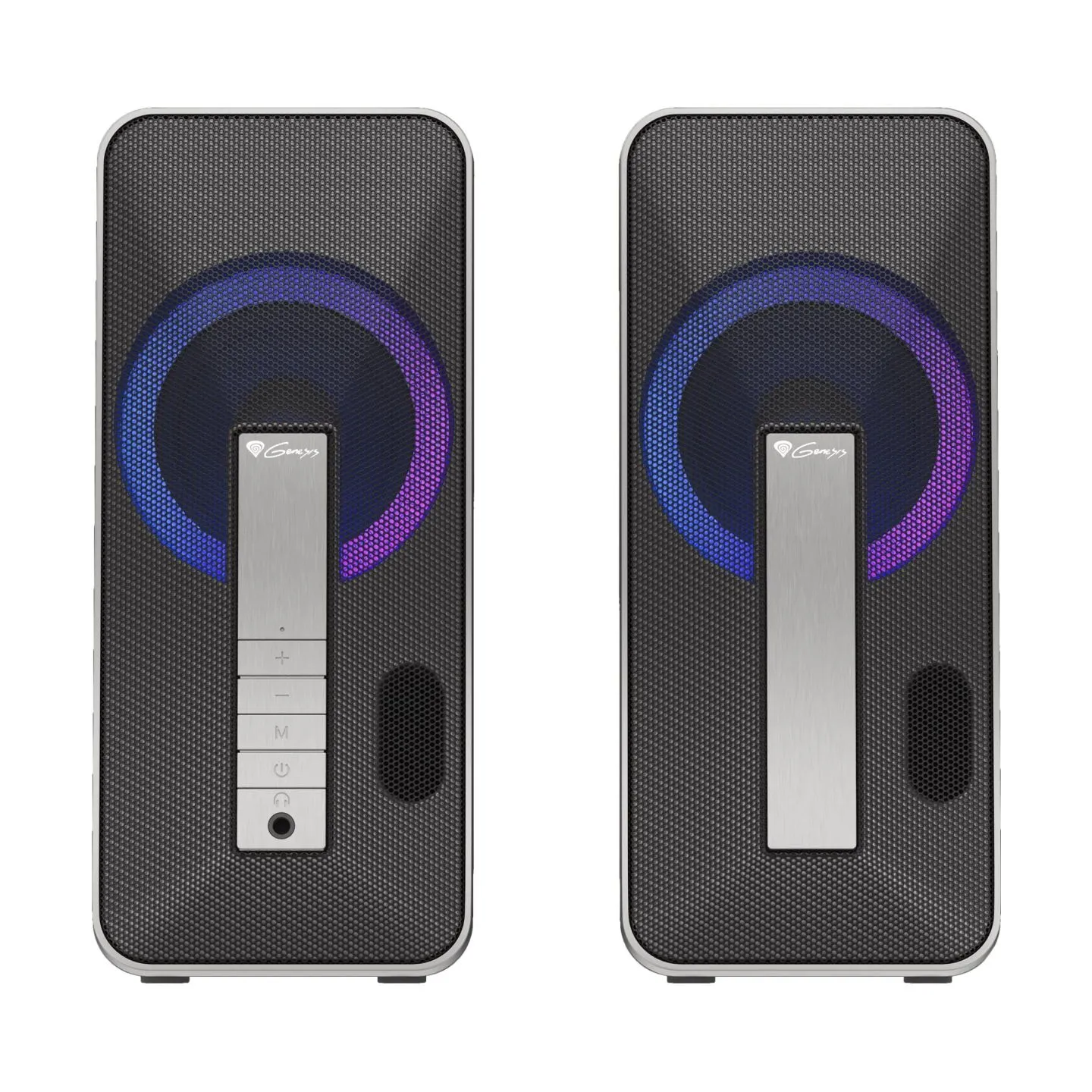 Genesis | Computer Speaker | Helium 100BT RGB | Bluetooth | Silver/Black | Gaming Speakers | Wireless connection