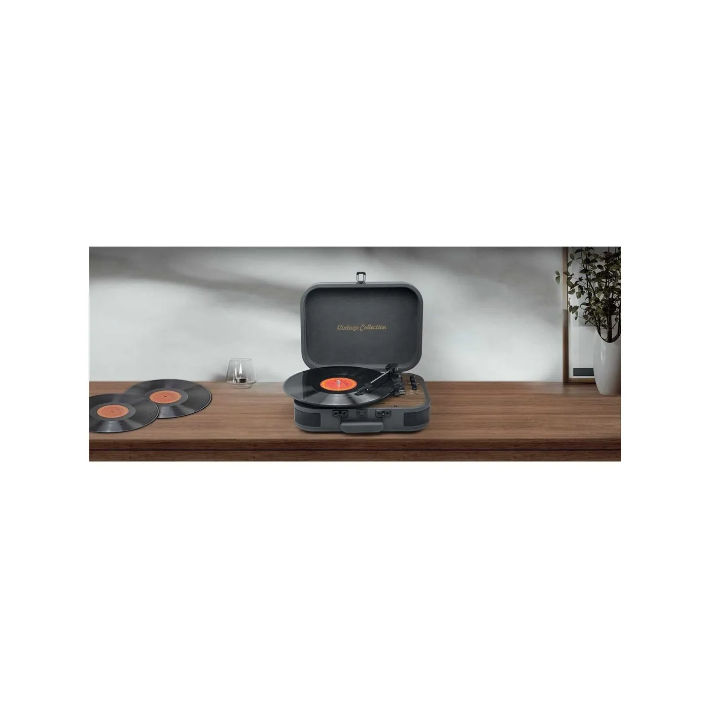 Muse Turntable Stereo System with Bluetooth Out | MT-207 DGB | 2x5 W | Bluetooth | Black/Brown