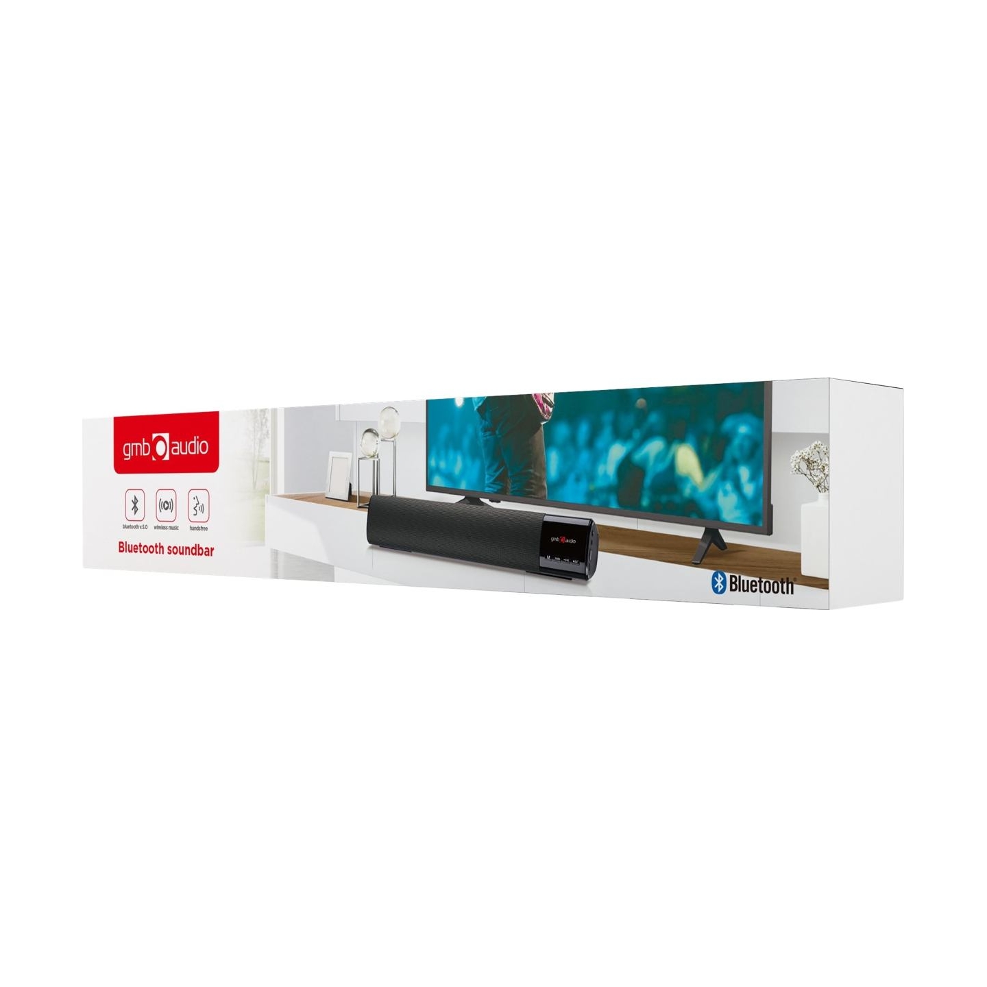 Gembird | Bluetooth soundbar | SPK-BT-BAR400-01 | 2 x 5 W | Bluetooth | Black | Portable | Wireless connection