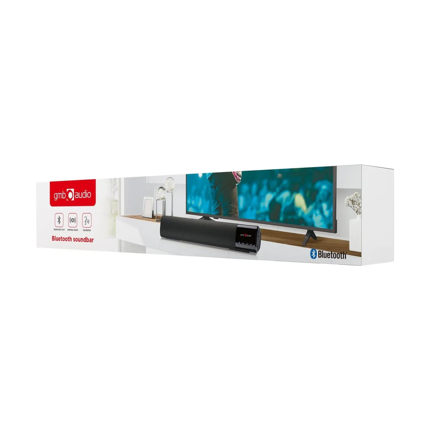 Gembird | Bluetooth soundbar | SPK-BT-BAR400-01 | 2 x 5 W | Bluetooth | Black | Portable | Wireless connection
