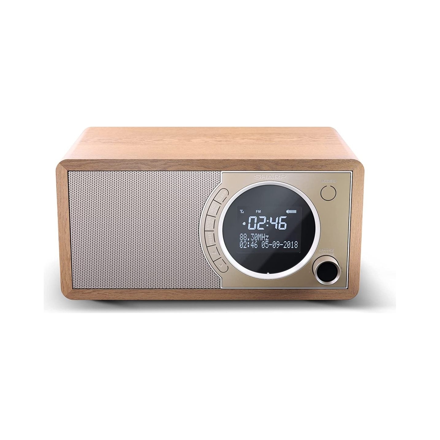 Sharp DR-450(BR) Digital Radio, FM/DAB/DAB+, Bluetooth 4.2, Alarm function, Brown | Sharp | Digital Radio | DR-450(BR) | Bluetoo