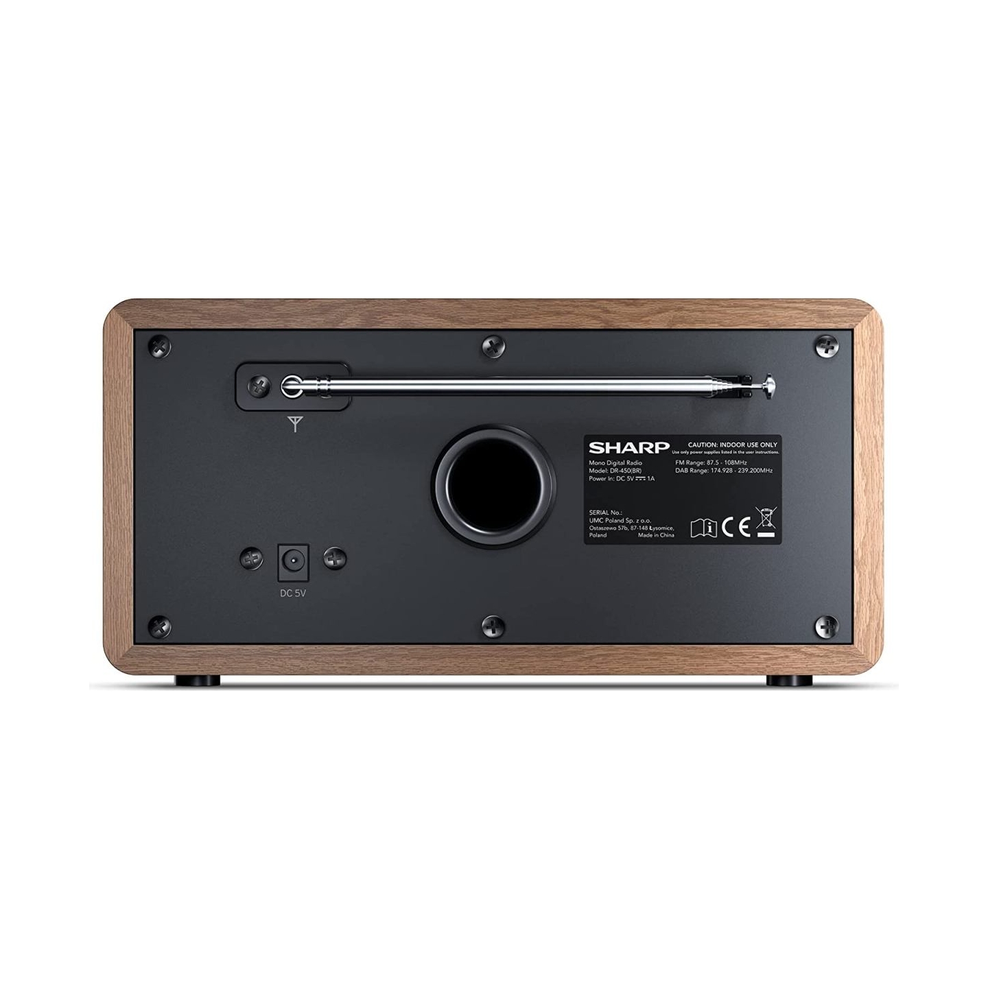 Sharp DR-450(BR) Digital Radio, FM/DAB/DAB+, Bluetooth 4.2, Alarm function, Brown | Sharp | Digital Radio | DR-450(BR) | Bluetoo