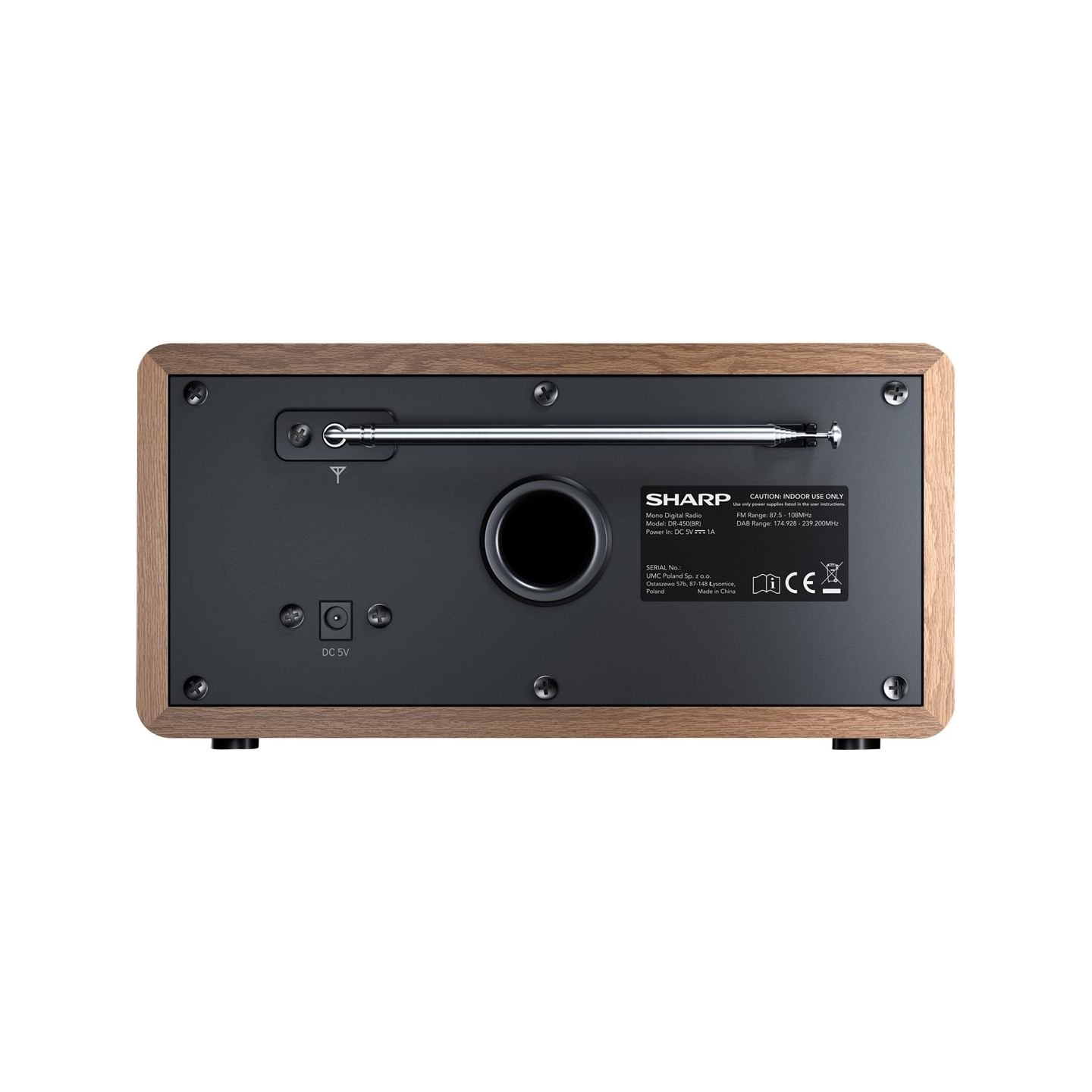 Sharp DR-450(BR) Digital Radio, FM/DAB/DAB+, Bluetooth 4.2, Alarm function, Brown | Sharp | Digital Radio | DR-450(BR) | Bluetoo
