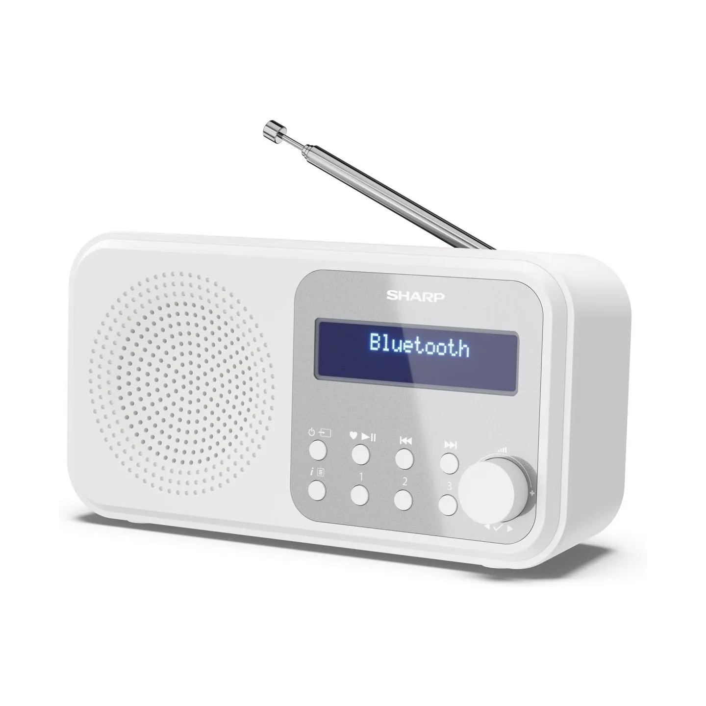 Sharp DR-P420(WH) Tokyo Portable Digital Radio, FM/DAB/DAB+, Bluetooth 5.0, USB or Battery Powered, Snowy White | Sharp | Tokyo 