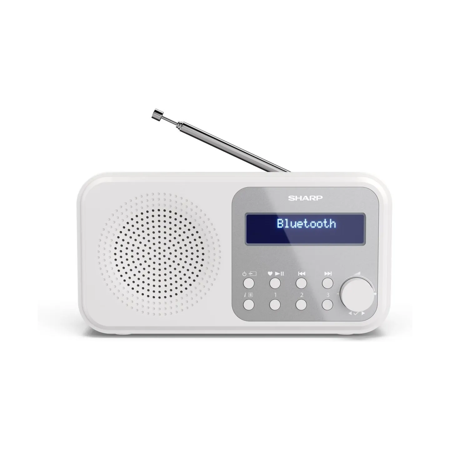 Sharp DR-P420(WH) Tokyo Portable Digital Radio, FM/DAB/DAB+, Bluetooth 5.0, USB or Battery Powered, Snowy White | Sharp | Tokyo 