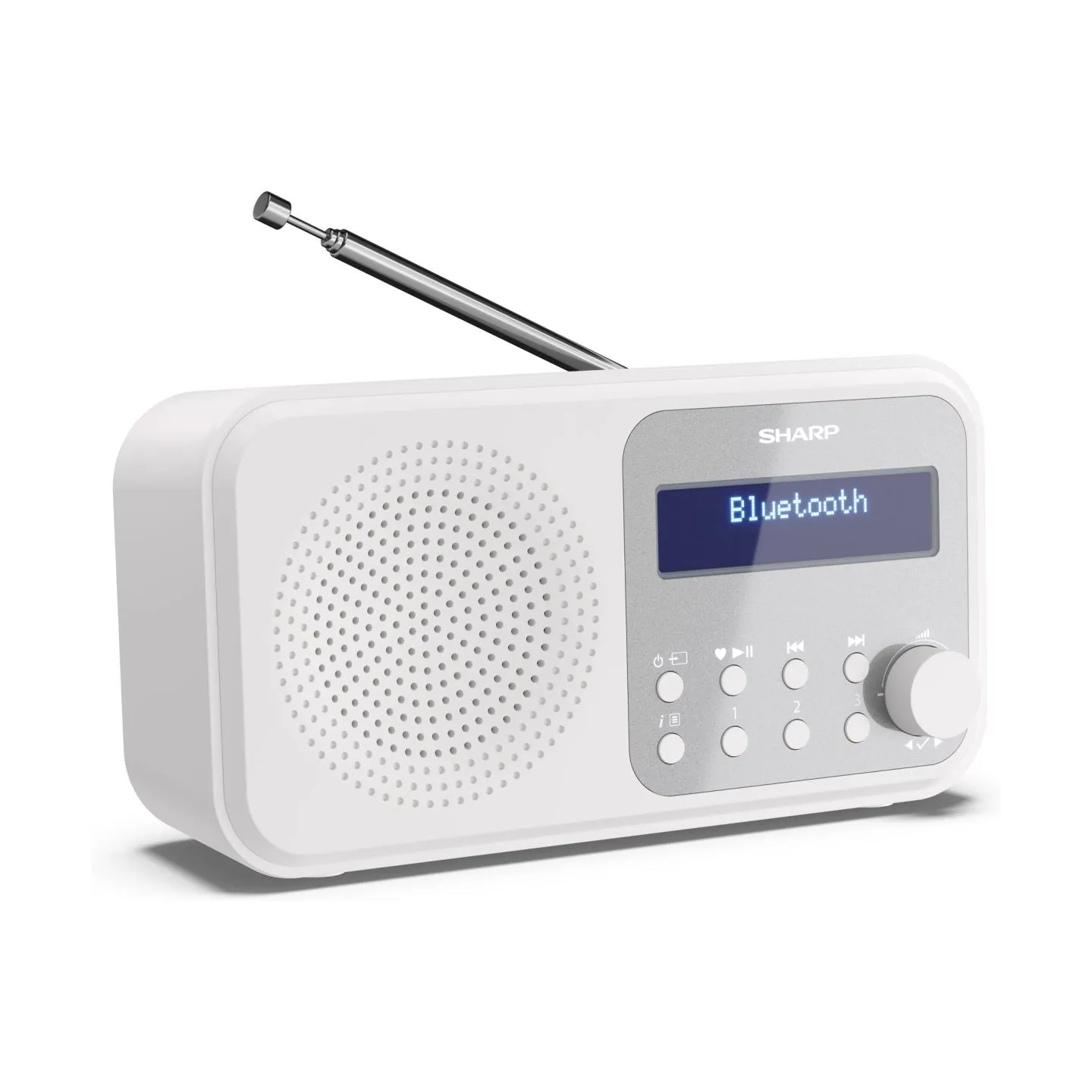 Sharp DR-P420(WH) Tokyo Portable Digital Radio, FM/DAB/DAB+, Bluetooth 5.0, USB or Battery Powered, Snowy White | Sharp | Tokyo 