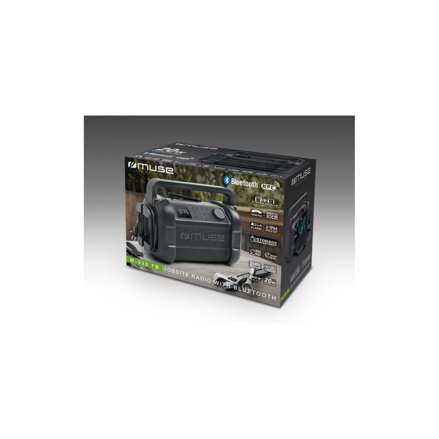 Muse | M-928 FB | Radio Speaker | Waterproof | Bluetooth | Black | Portable | Wireless connection