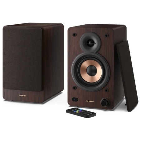 Sharp CP-SS30 Bookshelf Speakers, Brown | Sharp | Speakers | CP-SS30(BR) Bookshelf | 60 W | Bluetooth | Brown | Wireless connect