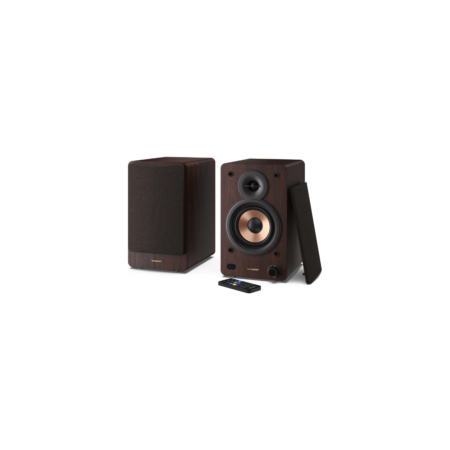 Sharp CP-SS30 Bookshelf Speakers, Brown | Sharp | Speakers | CP-SS30(BR) Bookshelf | 60 W | Bluetooth | Brown | Wireless connect