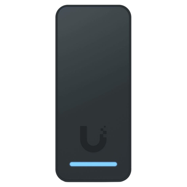 Ubiquiti Compact, second-generation NFC card reader and request-to-exit device that supports hand-wave door unlocking.