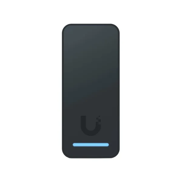 Ubiquiti Compact, second-generation NFC card reader and request-to-exit device that supports hand-wave door unlocking.