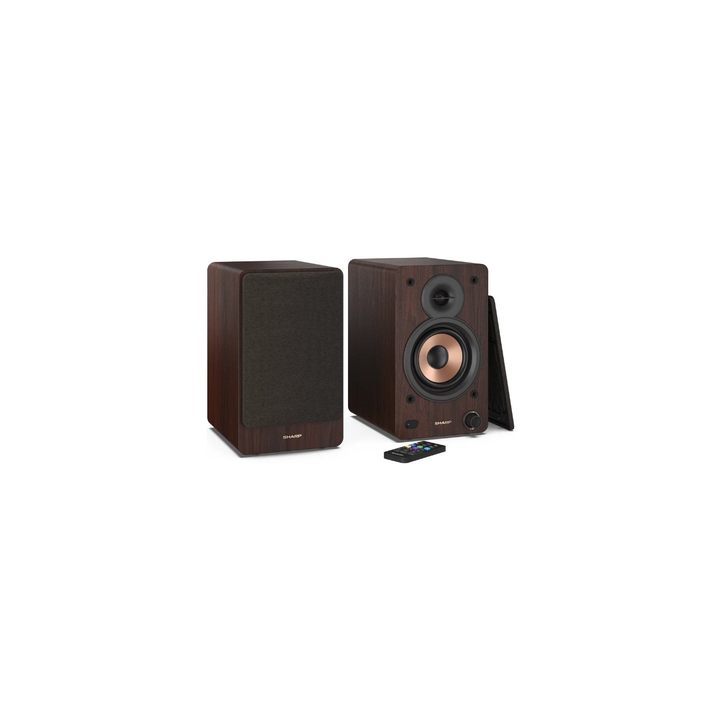 Sharp CP-SS30 Bookshelf Speakers, Brown | Sharp | Speakers | CP-SS30(BR) Bookshelf | 60 W | Bluetooth | Brown | Wireless connect