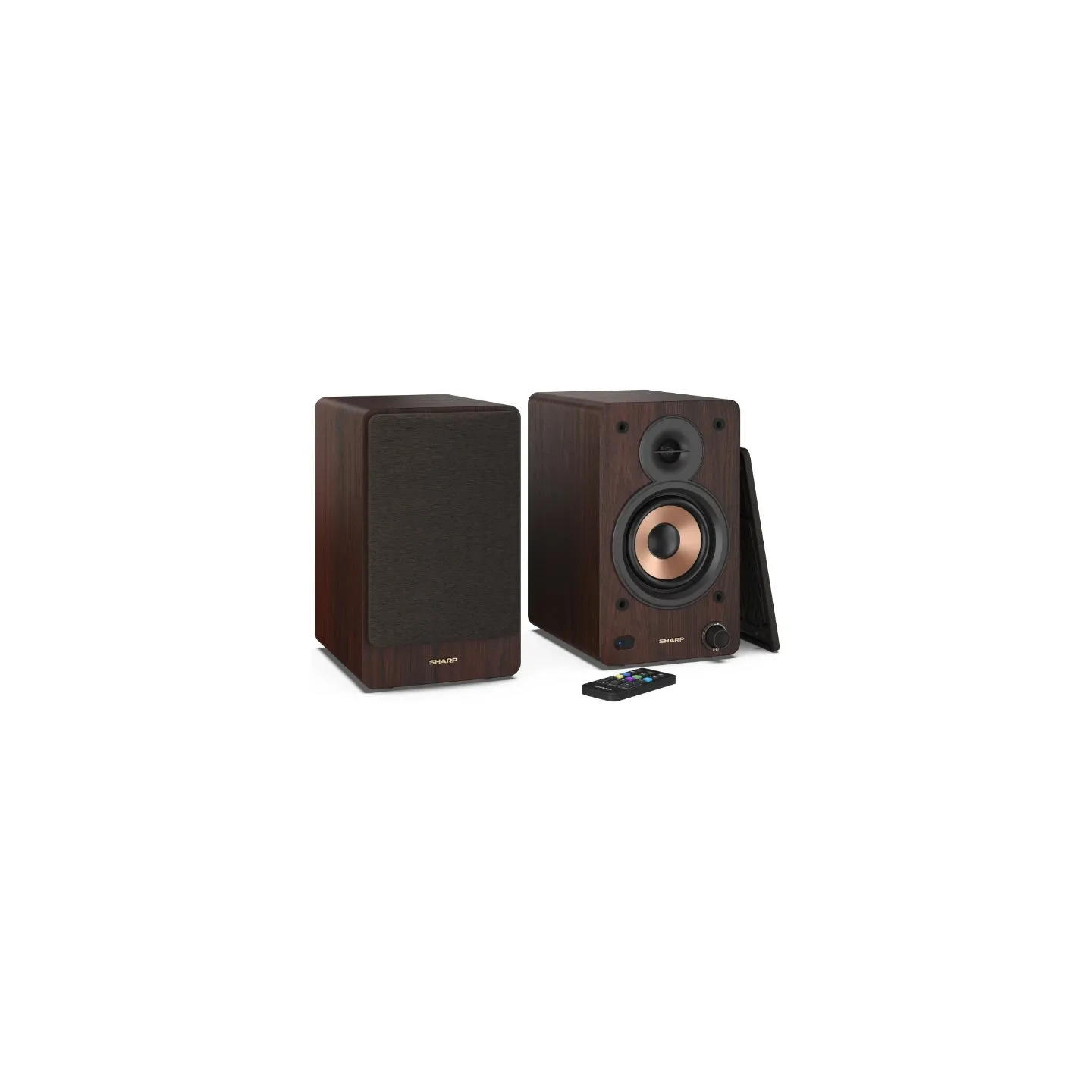 Sharp CP-SS30 Bookshelf Speakers, Brown | Sharp | Speakers | CP-SS30(BR) Bookshelf | 60 W | Bluetooth | Brown | Wireless connect