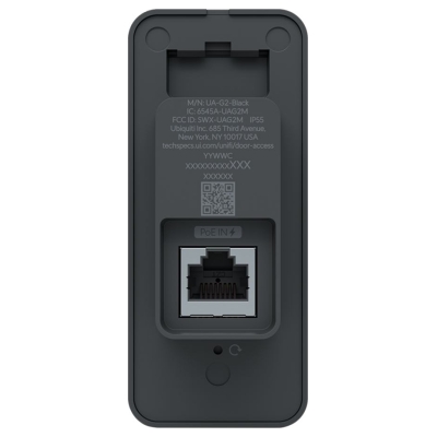 Ubiquiti Compact, second-generation NFC card reader and request-to-exit device that supports hand-wave door unlocking.