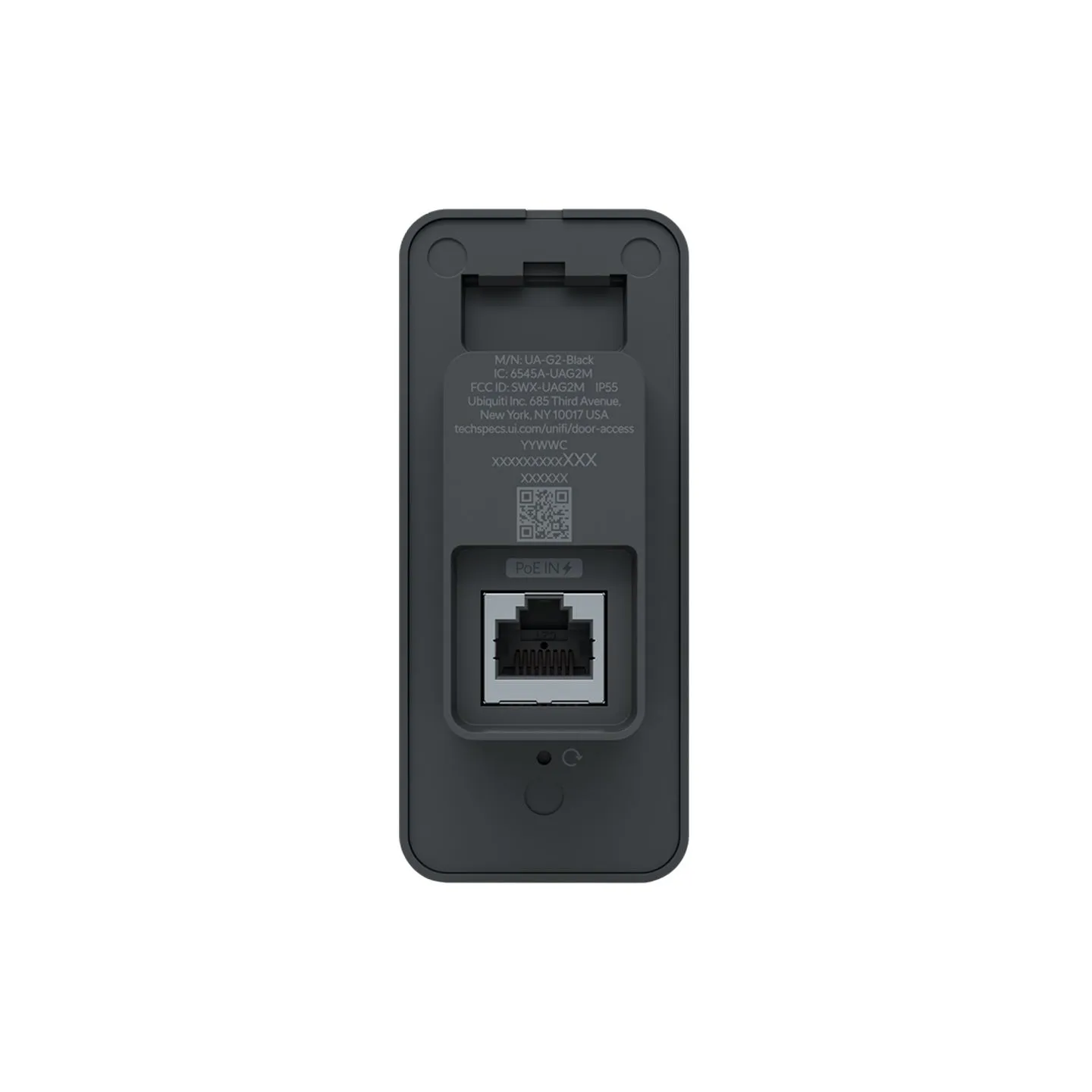 Ubiquiti Compact, second-generation NFC card reader and request-to-exit device that supports hand-wave door unlocking.