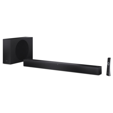 Sharp 2.1 Dolby Atmos/DTS Virtual:X Soundbar with Slim Wireless Subwoofer | HT-SBW310 | 330 W | Bluetooth | Black | Wireless con