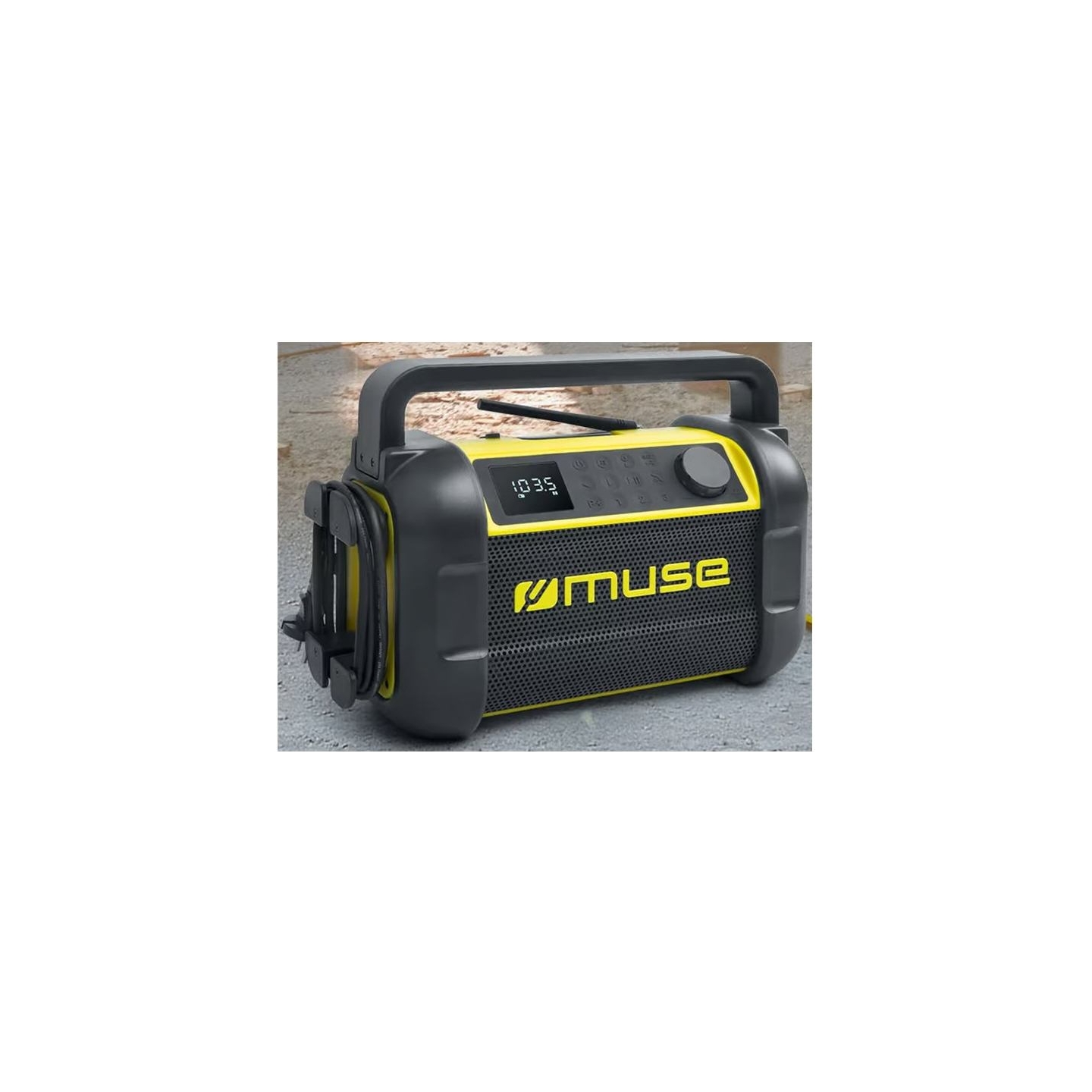 Muse | M-928 BTY | Jobsite Radio speaker | Waterproof | Bluetooth | Black/Yellow | Portable | Wireless connection