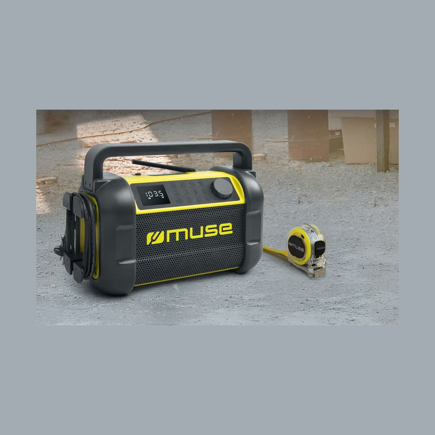 Muse | M-928 BTY | Jobsite Radio speaker | Waterproof | Bluetooth | Black/Yellow | Portable | Wireless connection