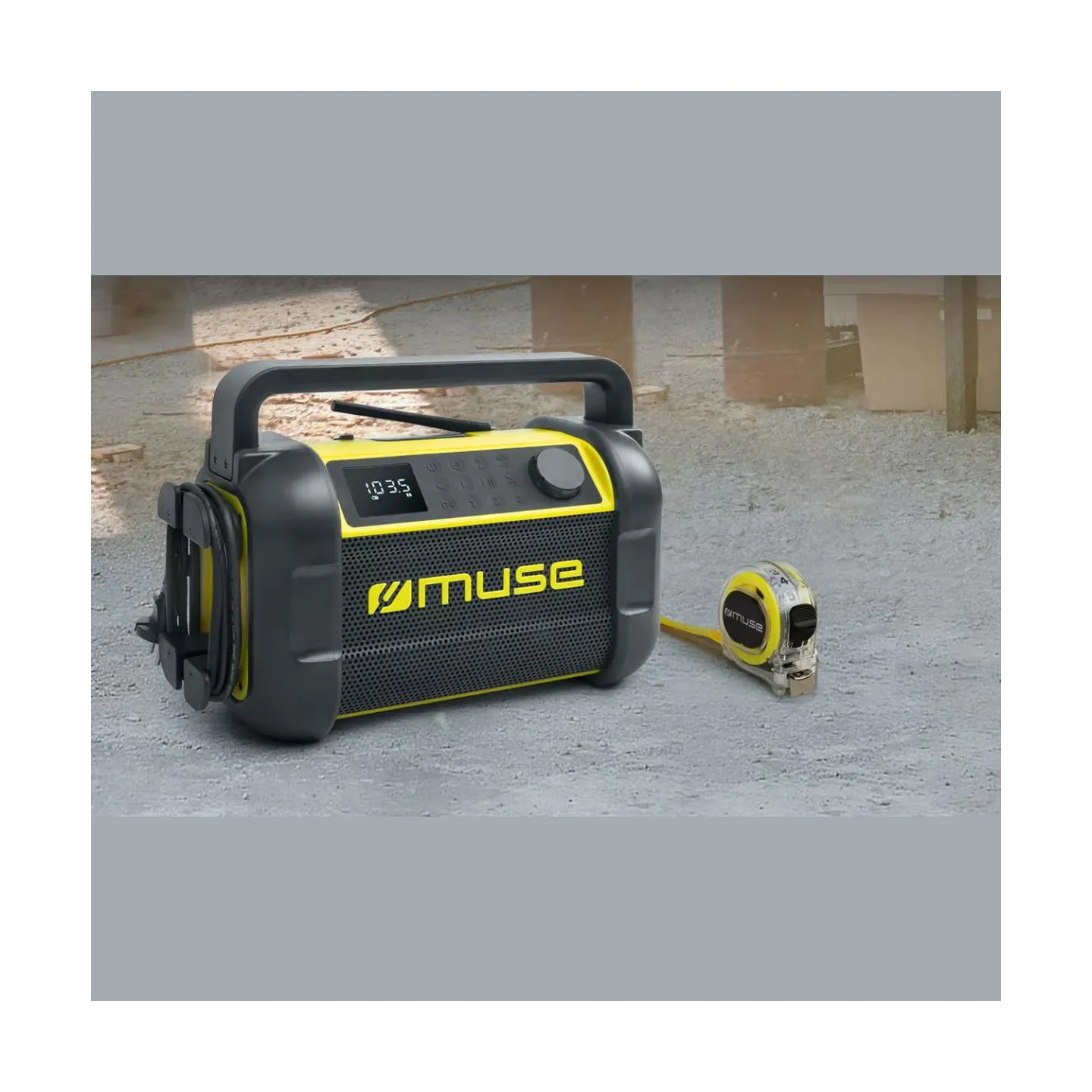Muse | M-928 BTY | Jobsite Radio speaker | Waterproof | Bluetooth | Black/Yellow | Portable | Wireless connection