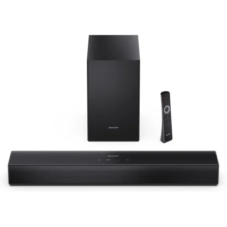 Sharp Compact 2.1 Soundbar with Wireless Subwoofer | HT-SBW121 | 240 W | Bluetooth | Black | Wireless connection