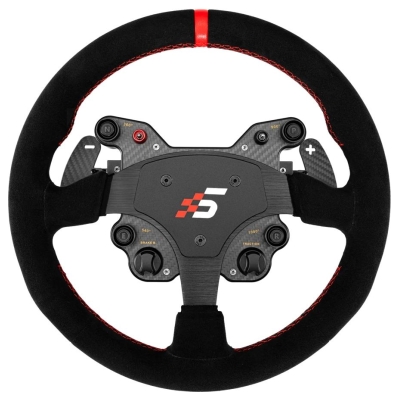 Simagic GT1 Round Steering Wheel 330 mm, Shifter Paddles, QR70, suede, S210
