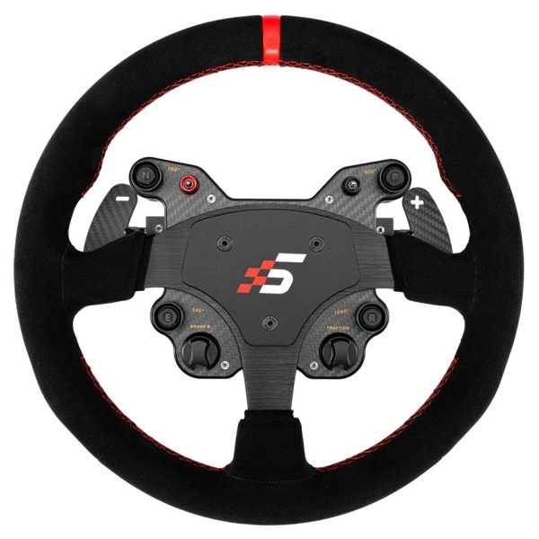 Simagic GT1 Round Steering Wheel 330 mm, Shifter Paddles, QR70, suede, S210