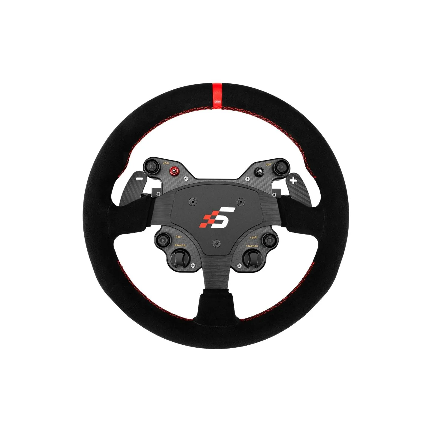 Simagic GT1 Round Steering Wheel 330 mm, Shifter Paddles, QR70, suede, S210