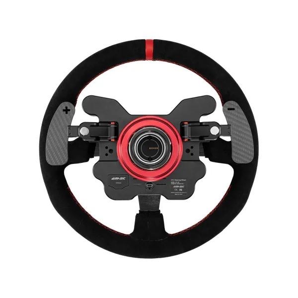 Simagic GT1 Round Steering Wheel 330 mm, Shifter Paddles, QR70, suede, S210