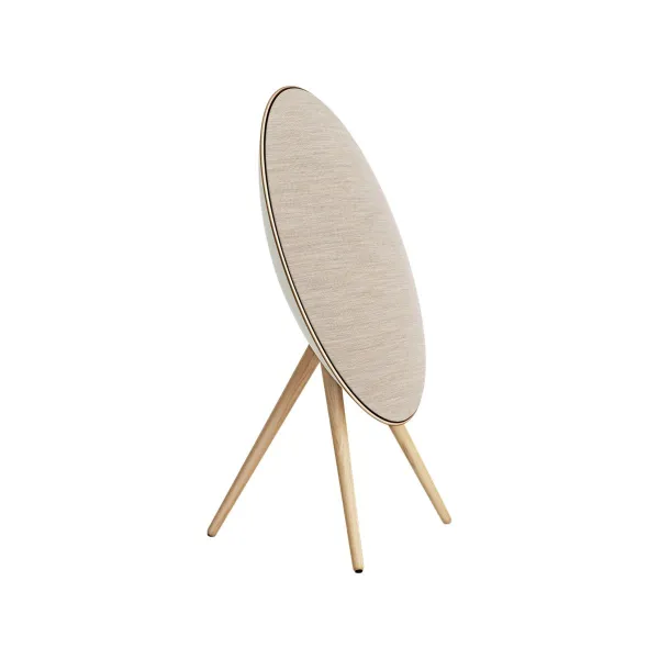 Bang & Olufsen Beosound A9 5th Gen Speaker Gold Tone (Back Sand/Cover Golden/Legs White Oak)