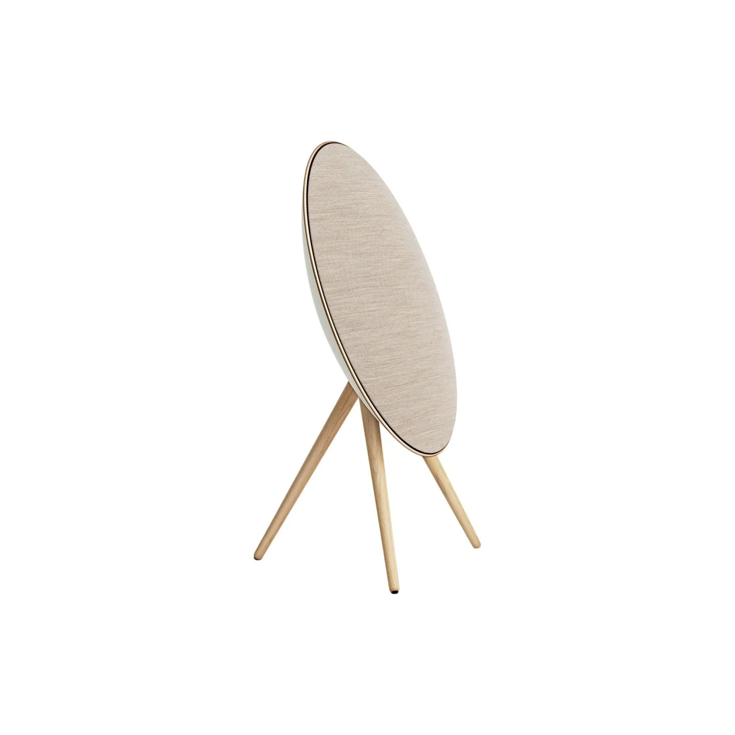 Bang & Olufsen Beosound A9 5th Gen Speaker Gold Tone (Back Sand/Cover Golden/Legs White Oak)