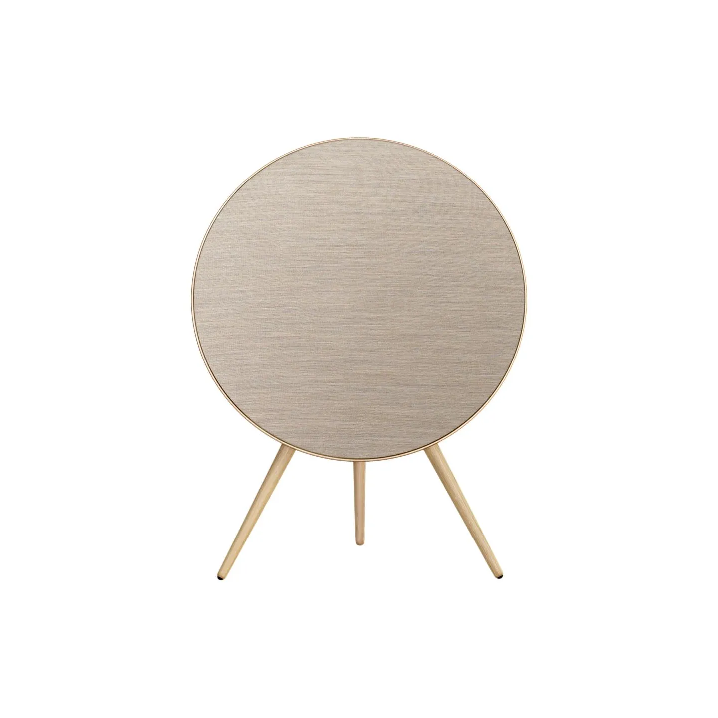 Bang & Olufsen Beosound A9 5th Gen Speaker Gold Tone (Back Sand/Cover Golden/Legs White Oak)