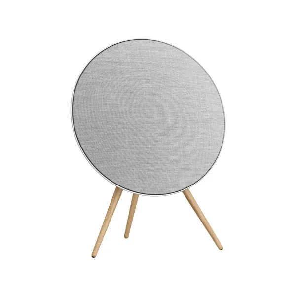 Bang & Olufsen Beosound A9 5th Gen Speaker Natural Alu (Back Grey Mist/Cover Kvadrat Light Grey/Legs Oak)