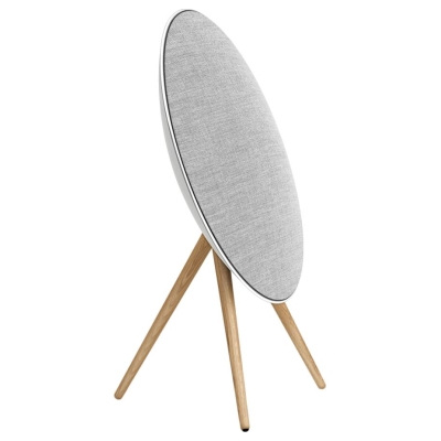 Bang & Olufsen Beosound A9 5th Gen Speaker Natural Alu (Back Grey Mist/Cover Kvadrat Light Grey/Legs Oak)