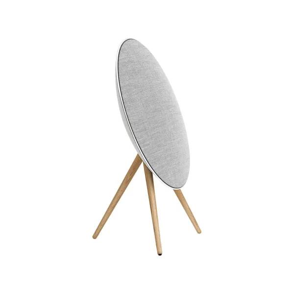 Bang & Olufsen Beosound A9 5th Gen Speaker Natural Alu (Back Grey Mist/Cover Kvadrat Light Grey/Legs Oak)