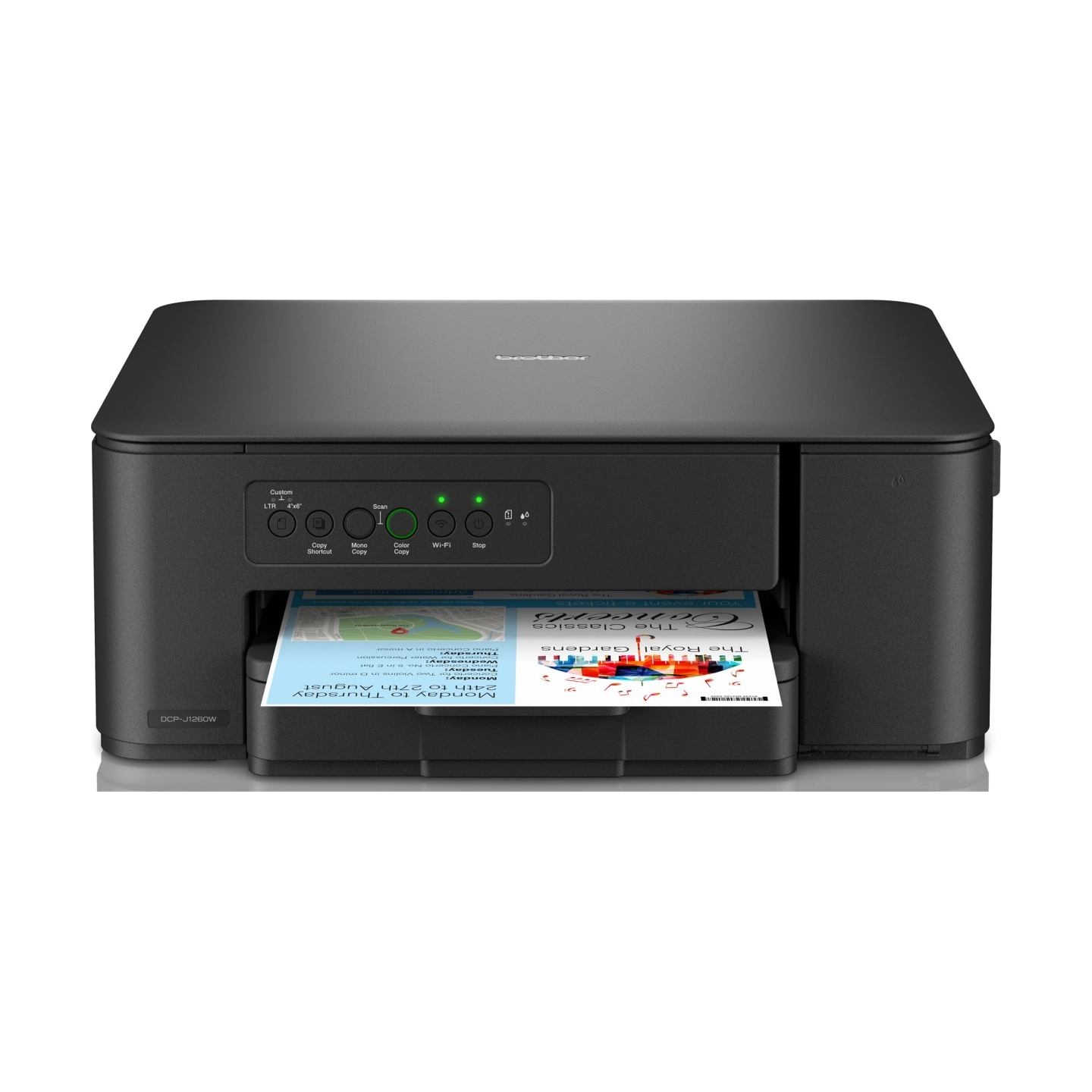 Brother | Multifunctional printer | DCP-J1260W | Inkjet | Colour | 3-in-1 | A4 | Wi-Fi | Black