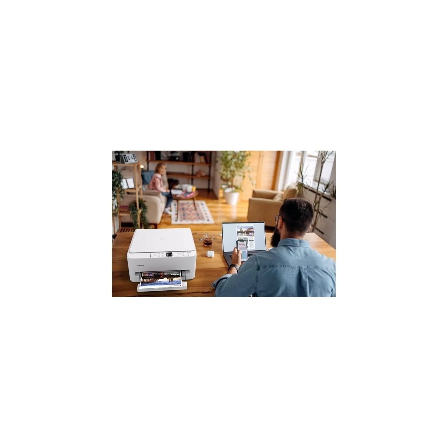 Canon | Multifunctional printer | PIXMA TS6550i | Inkjet | Colour | A4 | Wi-Fi | White