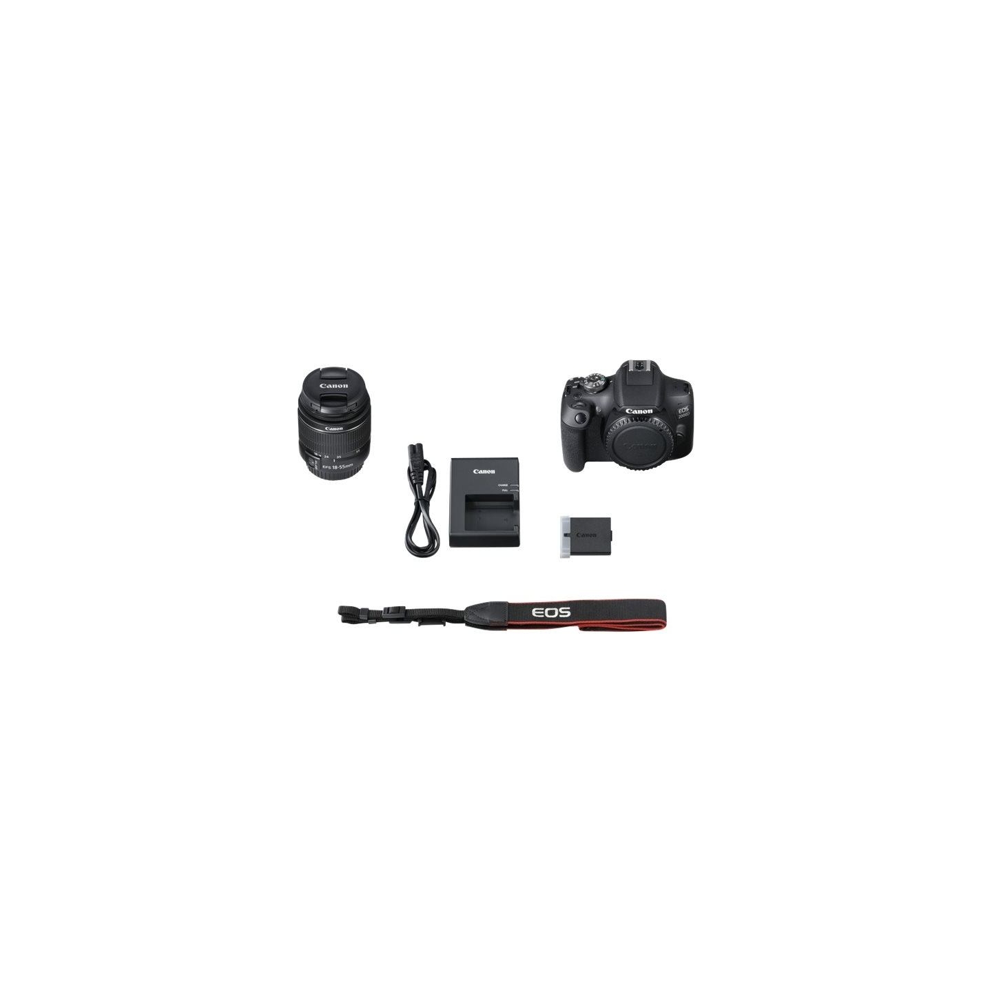 Canon | EOS | 2000D 18-55 III EU26 | SLR Camera Kit | Megapixel 24.1 MP | ISO sensitivity (max) 12800 | Display diagonal 3.0 " |