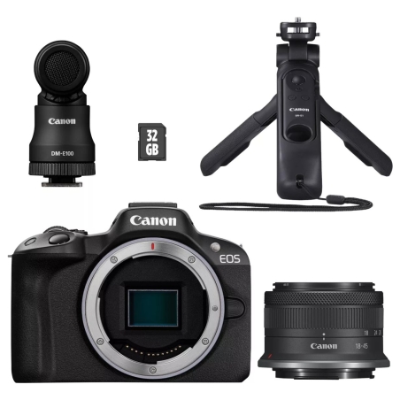 Canon | EOS R50 + RF-S 18-45mm CREATOR KIT (SIP) | Megapixel 24.2 MP | Image stabilizer | ISO sensitivity (max) 32000 | Display 