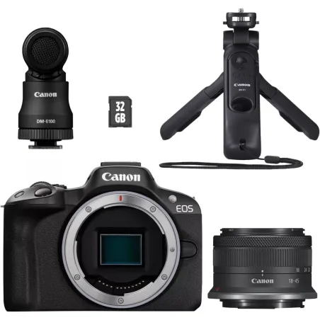 Canon | EOS R50 + RF-S 18-45mm CREATOR KIT (SIP) | Megapixel 24.2 MP | Image stabilizer | ISO sensitivity (max) 32000 | Display 