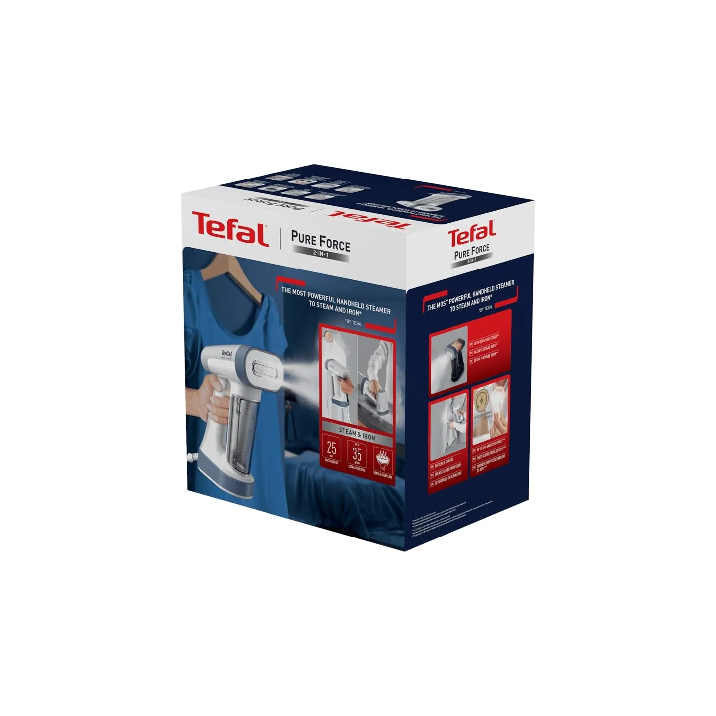 Tefal Steamer | DT8722E0 Pure Force 2in1 | Handheld | 1800 W | 0.18 L | 35 g/min