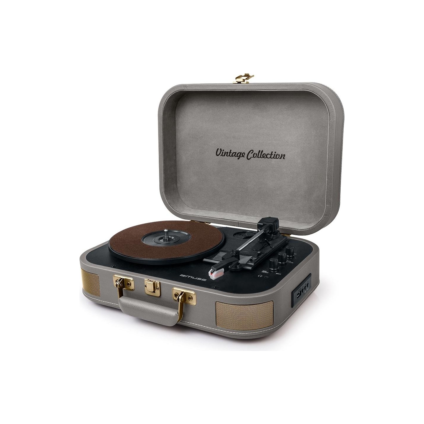 Muse | Turntable Stereo System | MT-201 BTG | Grey | USB port | AUX in