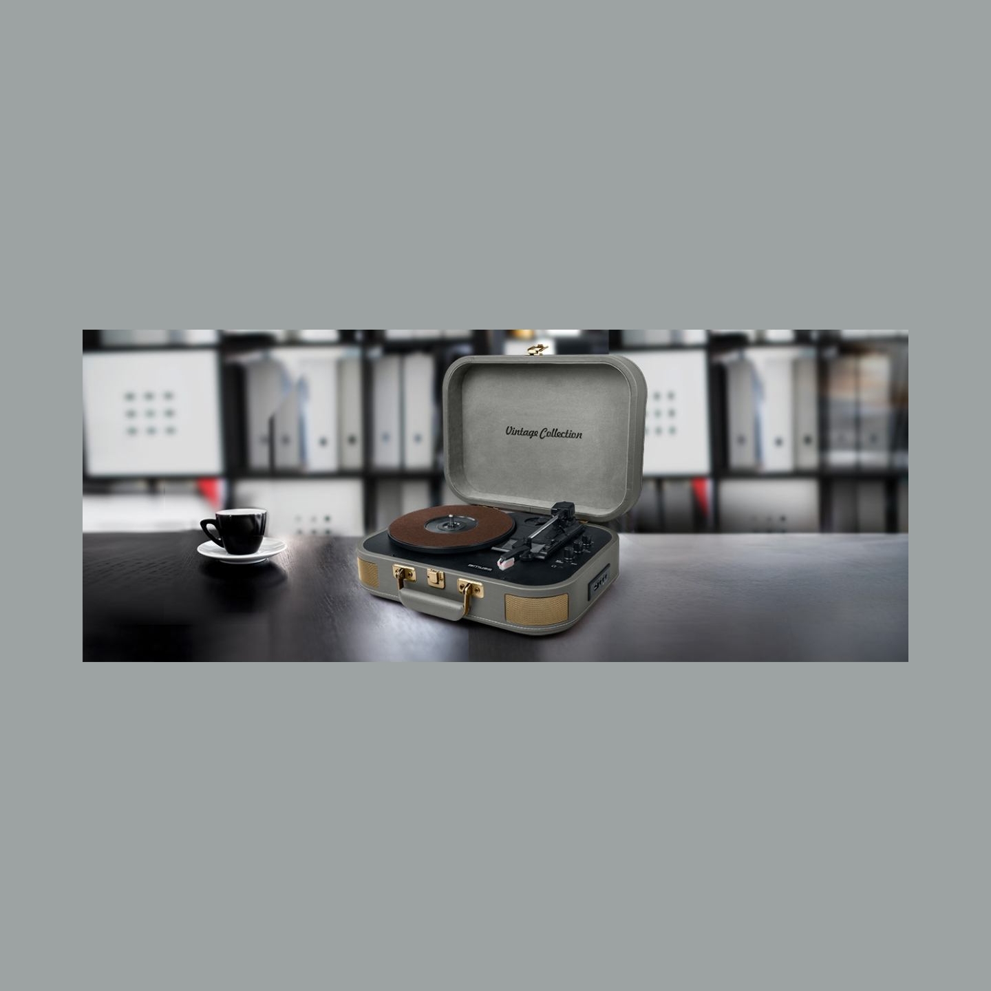 Muse | Turntable Stereo System | MT-201 BTG | Grey | USB port | AUX in