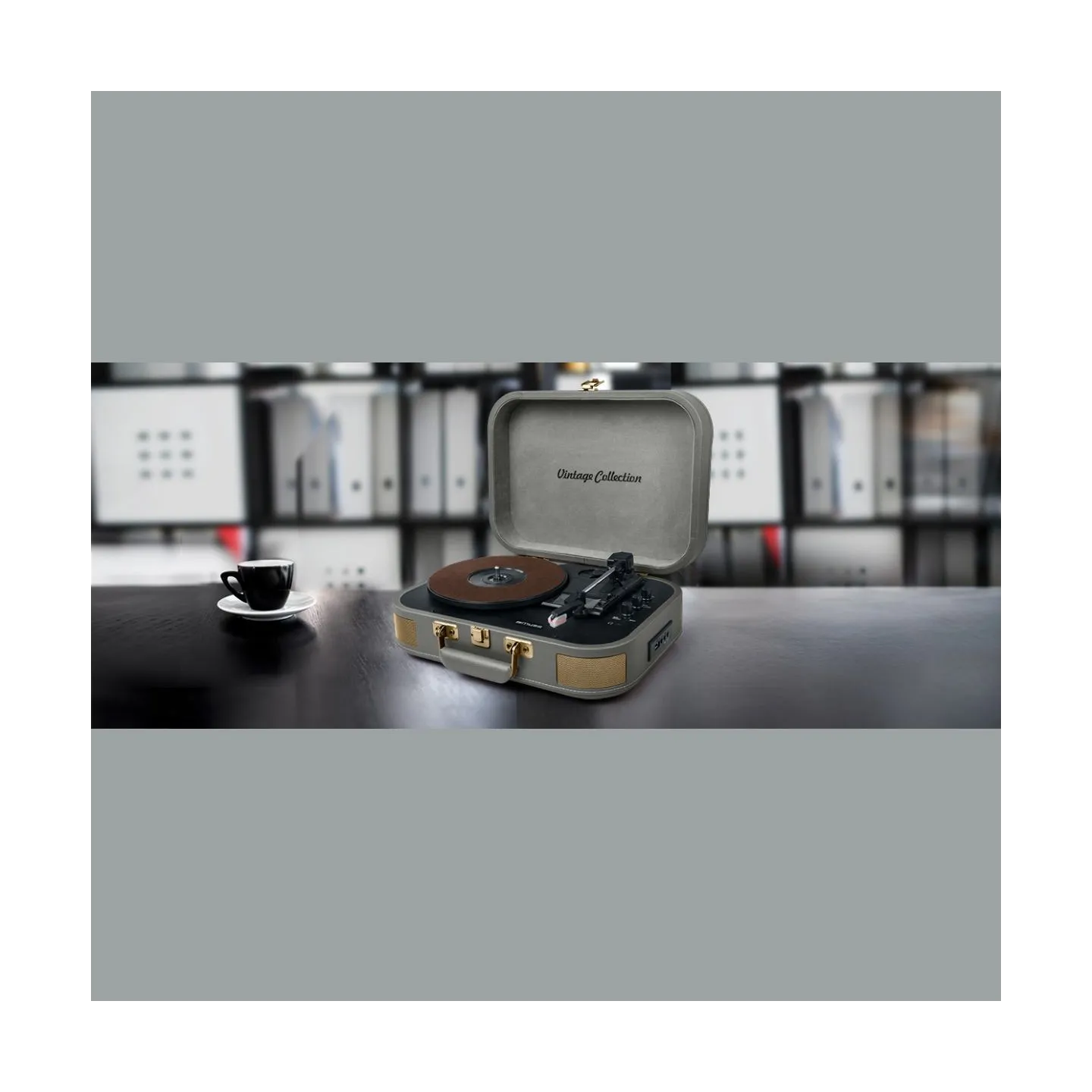 Muse | Turntable Stereo System | MT-201 BTG | Grey | USB port | AUX in