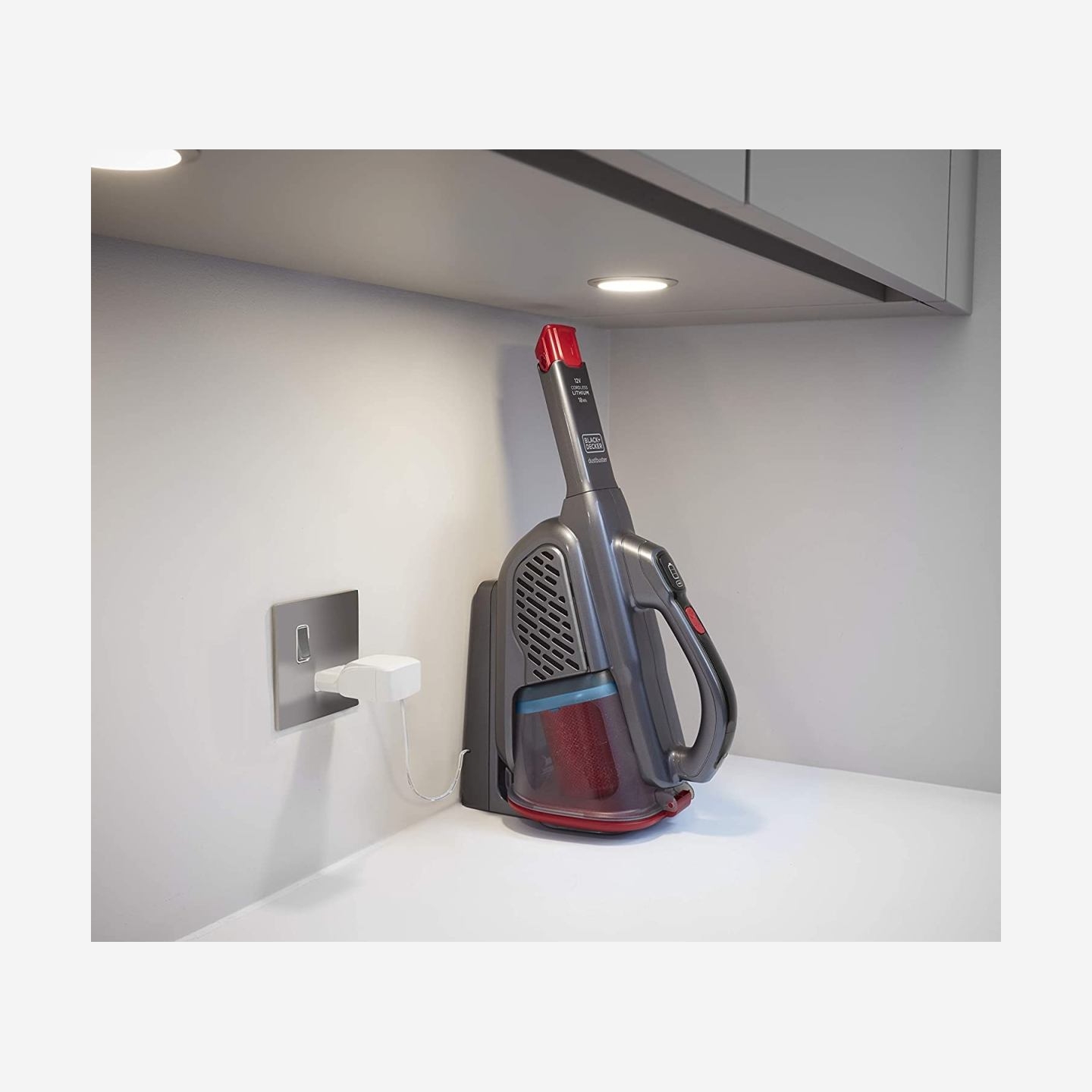 Black & Decker Vacuum Cleaner | BHHV315B-QW | Cordless operating | Handstick | 12 V | Gray/Red