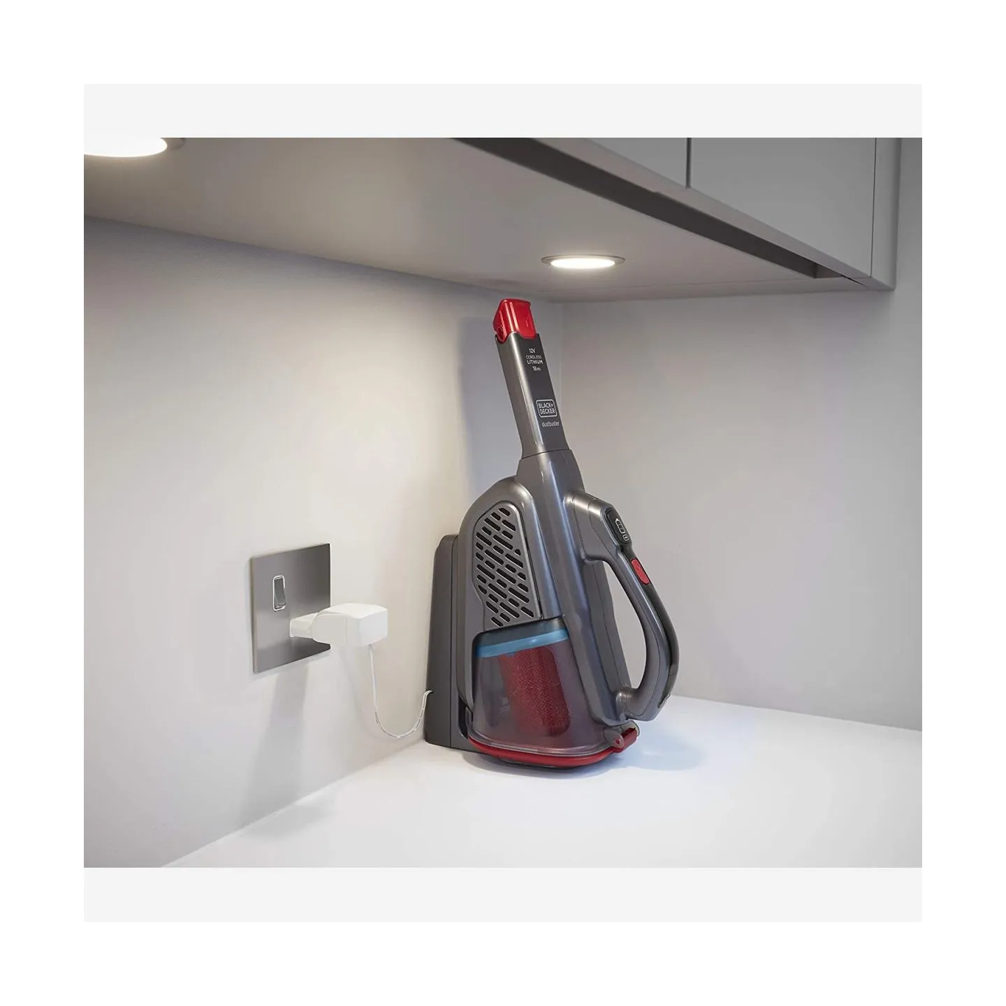 Black & Decker Vacuum Cleaner | BHHV315B-QW | Cordless operating | Handstick | 12 V | Gray/Red