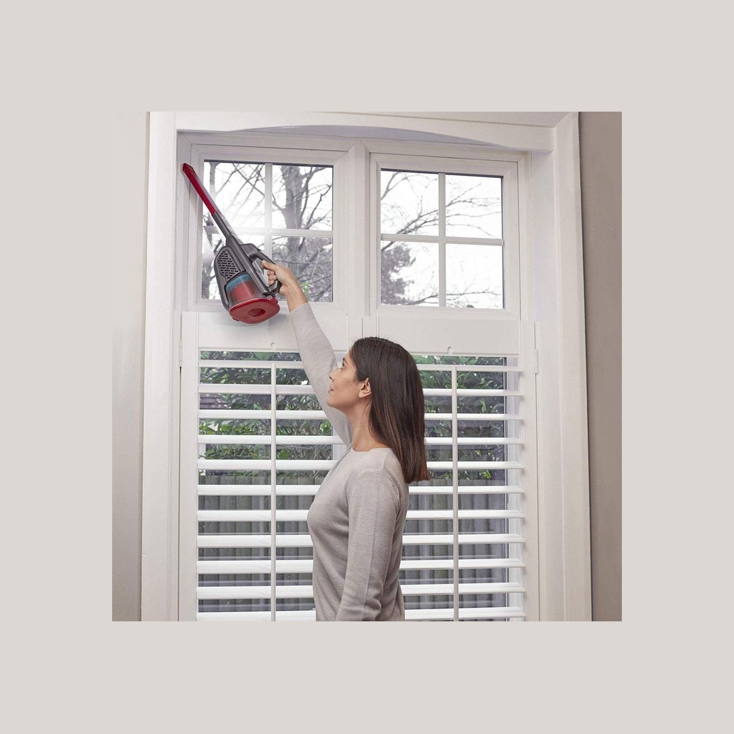 Black & Decker Vacuum Cleaner | BHHV315B-QW | Cordless operating | Handstick | 12 V | Gray/Red