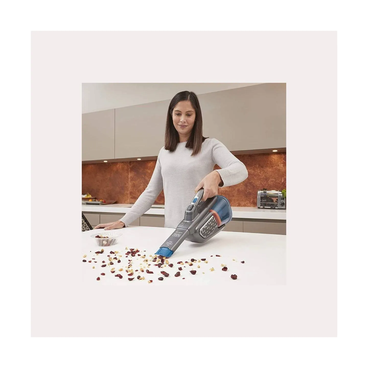 Black & Decker Vacuum Cleaner | BHHV520BF-QW | Cordless operating | Handheld | 18 V | Blue/Gray