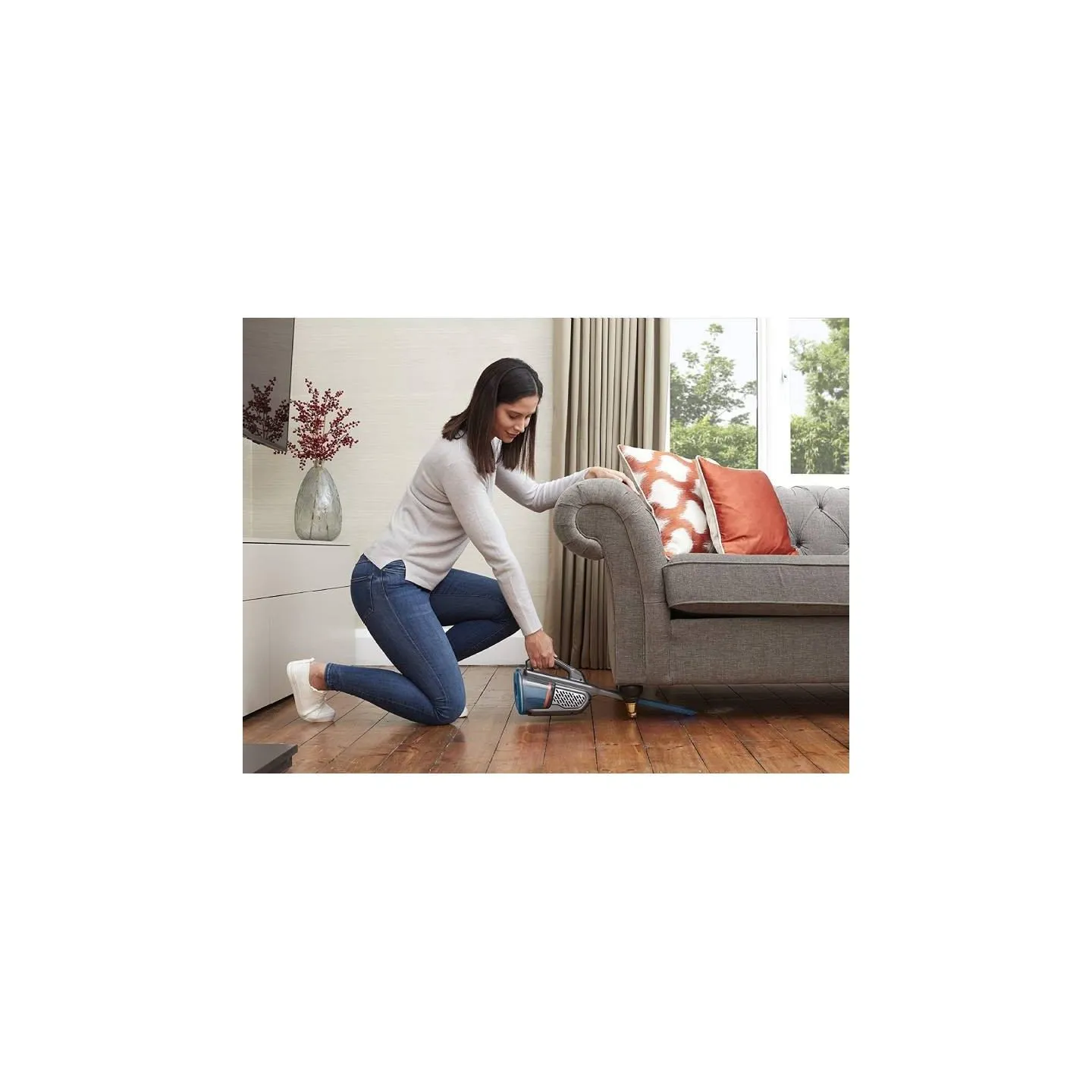 Black & Decker Vacuum Cleaner | BHHV520BF-QW | Cordless operating | Handheld | 18 V | Blue/Gray