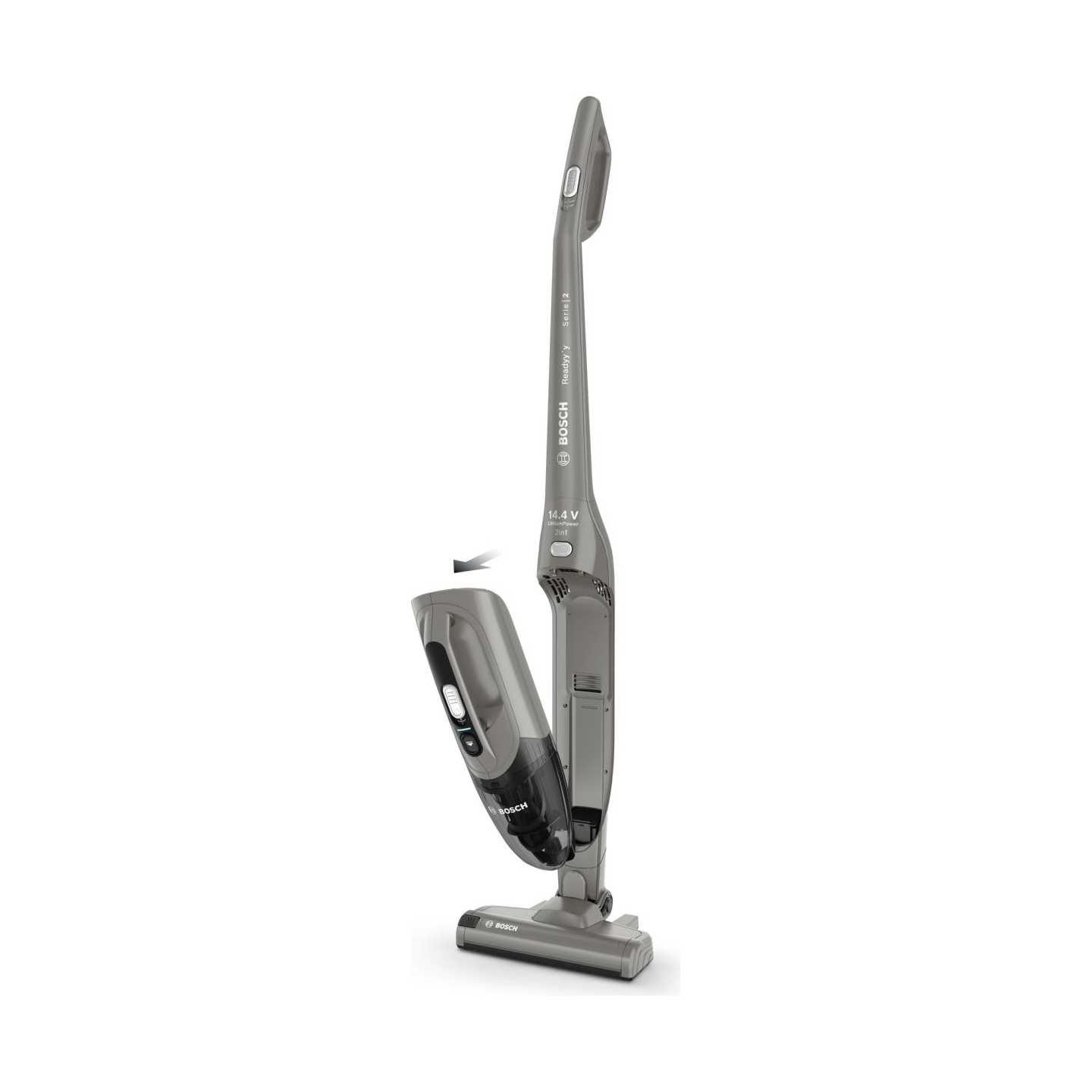 Bosch | Vacuum cleaner | Readyy'y Serie 2 BBHF214G | Cordless operating | Handstick and Handheld | - W | 14.4 V | Operating time