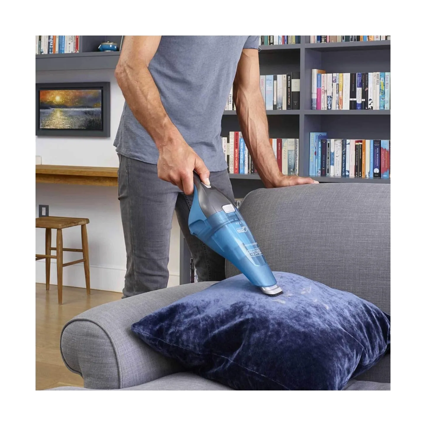 Black & Decker | Vacuum Cleaner | WDC215WA-QW | Cordless operating | Handstick | 7.2 V | Operating time (max) 10 min | Blue